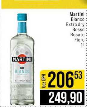 Martini Bianco Extra dry Rosso Rosato Fiero 1l