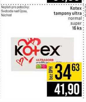 Kotex tampony ultra normal super 16 ks