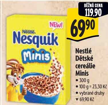 Nestlé Dětské cereálie Minis, 300 g
