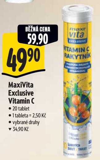MaxiVita Exclusive Vitamin C, 20 tablet 