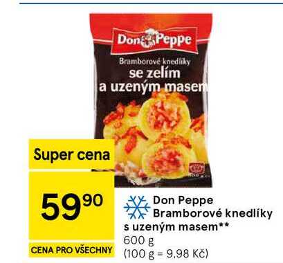 Don Peppe Bramborové knedlíky s uzeným masem, 600 g  