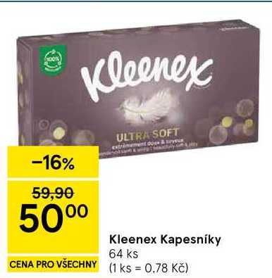 Kleenex Kapesníky, 64 ks  