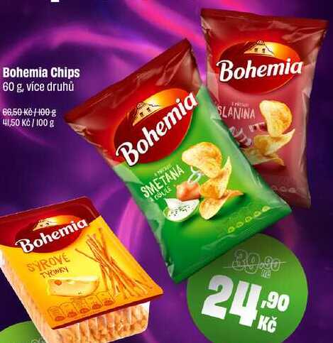 Bohemia Chips 60 g, více druhů 