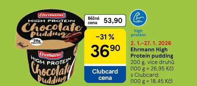 Ehrmann High Protein pudding, 200 g, více druhů  
