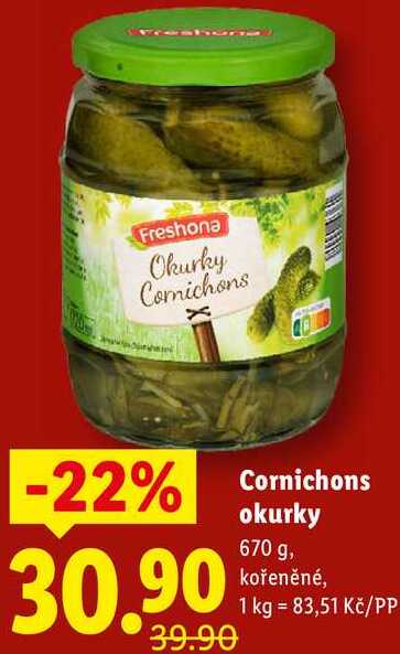 Cornichons okurky, 670 g