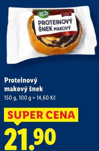Proteinový makový šnek, 150 g