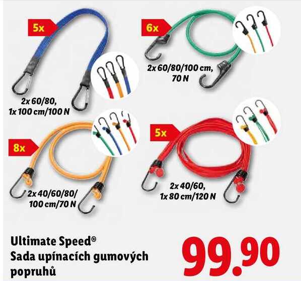 Ultimate Speed Sada upínacích gumových popruhů 