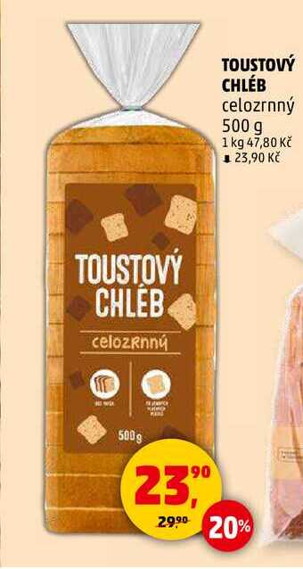 TOUSTOVÝ CHLÉB celozrnný, 500 g