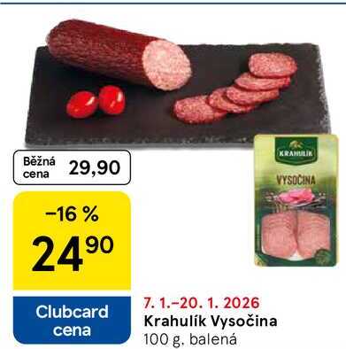 Krahulík Vysočina, 100 g, balená