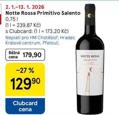 Notte Rossa Primitivo Salento, 0,75 l