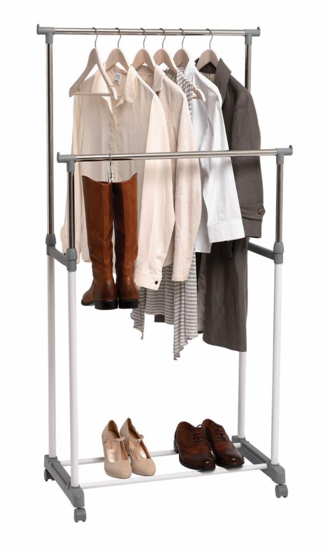 Stojan na šaty výškově nastavitelný 75 x 42 x 90 - 160 cm