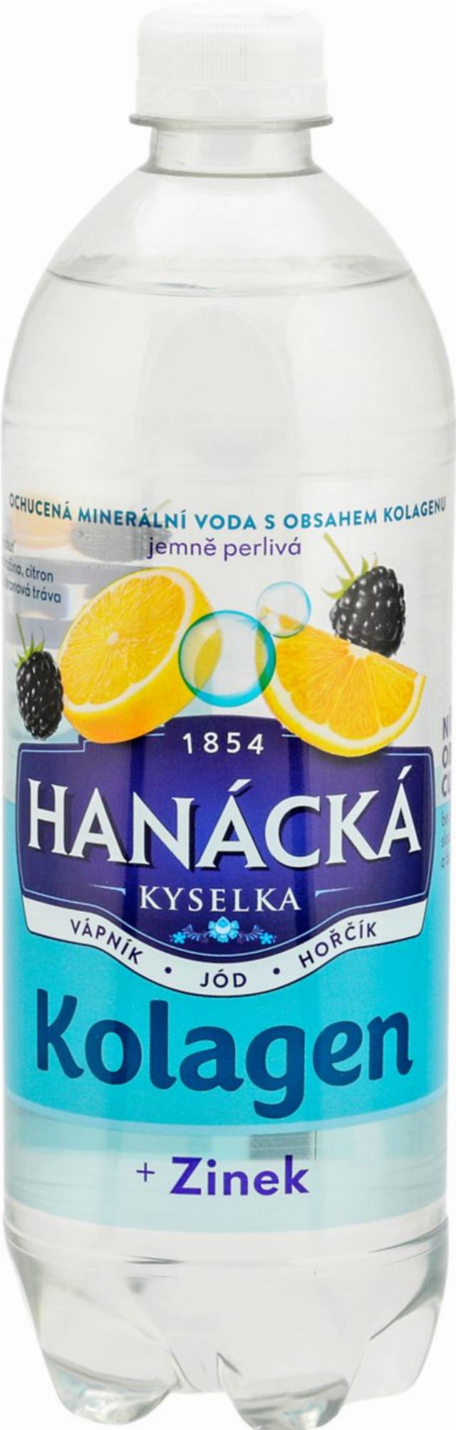 Hanácká kyselka kolagen Ochucená voda příchuť ostružina, citron