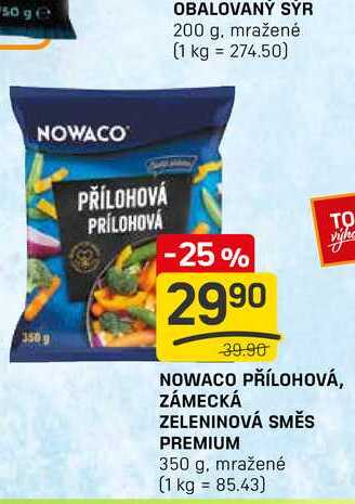 NOWACO PŘÍLOHOVÁ, ZÁMECKÁ ZELENINOVÁ SMĚS PREMIUM 350 g