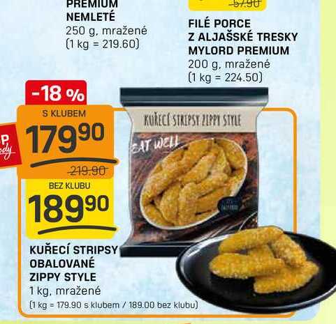 KUŘECÍ STRIPSY OBALOVANÉ ZIPPY STYLE  1kg