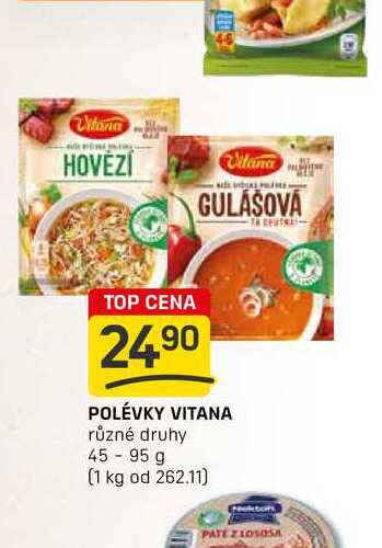 POLÉVKY VITANA různé druhy 45-95 g 