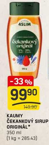 KAUMY ČEKANKOVÝ SIRUP ORIGINÁL 350 ml 