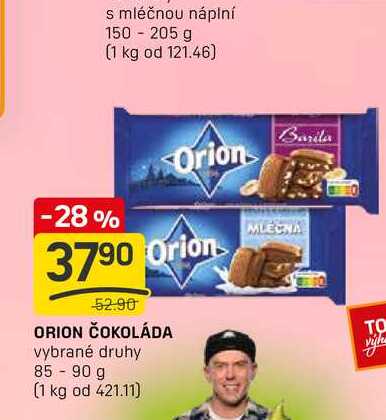 ORION ČOKOLÁDA vybrané druhy 85-90 g