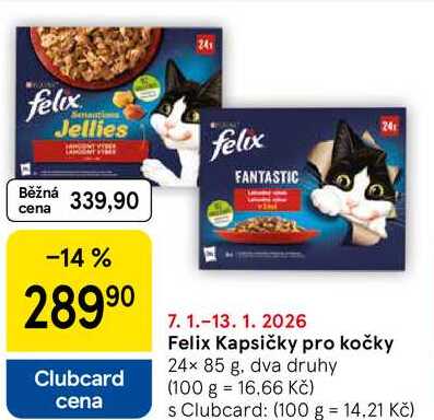 Felix Kapsičky pro kočky, 24x 85 g 