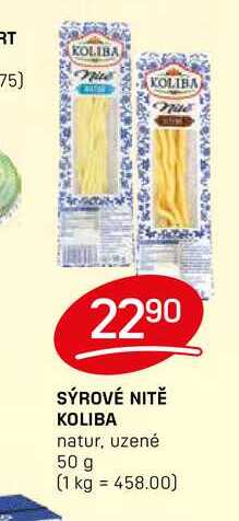 SÝROVÉ NITĚ KOLIBA natur, uzené 50 g 