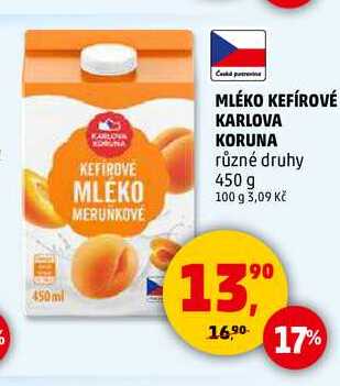 MLÉKO KEFÍROVÉ KARLOVA KORUNA, 450 g 