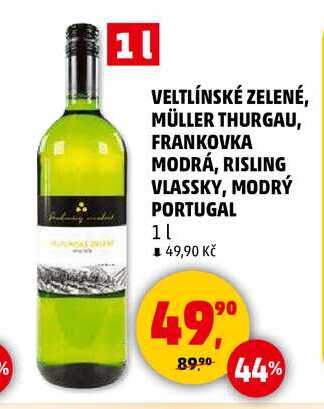 VELTLÍNSKÉ ZELENÉ, 1 l