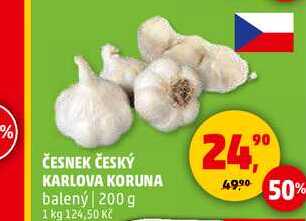 ČESNEK ČESKÝ KARLOVA KORUNA, 200 g