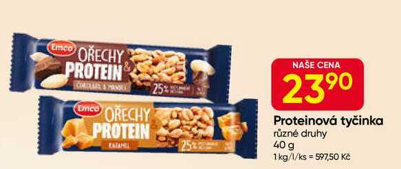 Emco  Proteinová tyčinka různé druhy 40 g 