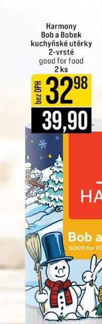 Harmony Bob a Bobek kuchyňské utěrky 2-vrsté good for food 2 ks