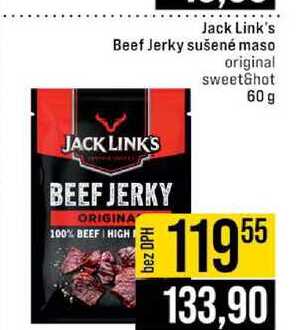 Jack Link's Beef Jerky sušené maso original sweet&hot 60 g 