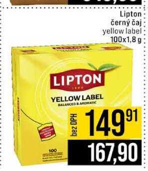 Lipton černý čaj yellow label 100x1,8g