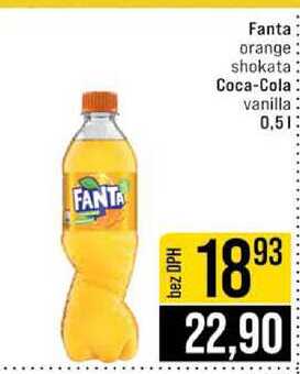 Fanta orange shokata Coca-Cola vanilla 0,5l