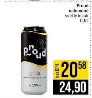 Proud ochucené světlý ležák 0,5l