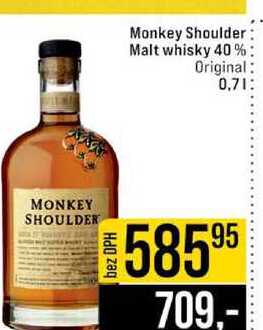 Monkey Shoulder Malt whisky 40% Original 0.7l