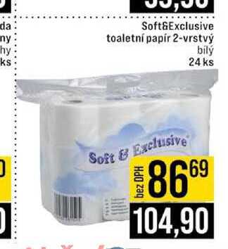 Soft&Exclusive toaletní papír 2-vrstvý bílý 24 ks 