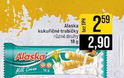 Alaska kukuřičné trubičky různé druhy 18 g 