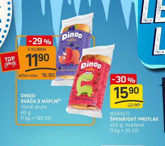 DINOO SVÁČA S NÁPLNÍ různé druhy 60 g 