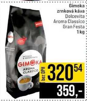 Gimoka zrnková káva Dolcevita Aroma Classico Gran Festa 1kg 