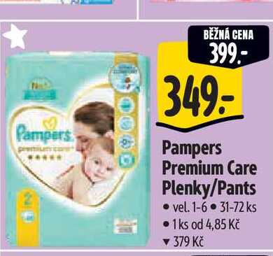 Pampers Premium Care Plenky/Pants vel. 1-6 31-72 ks