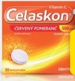 Celaskon ® červený pomeranč 500 mg 30 šumivých tablet