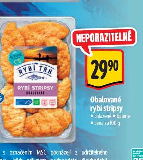  Obalované rybí stripsy  100 g