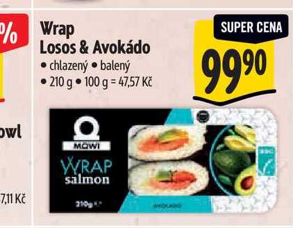 Wrap  Losos & Avokádo 210 g