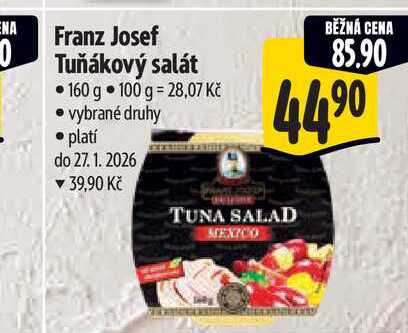   Franz Josef Tuňákový salát 160 g 