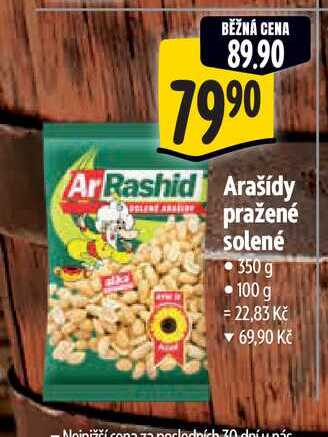   Arašídy pražené solené 350 g 