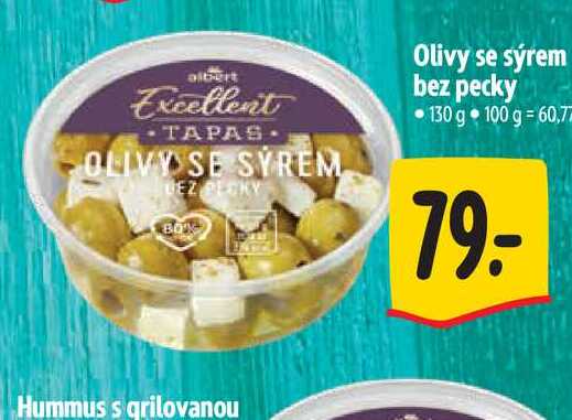 Olivy se sýrem bez pecky 130 g