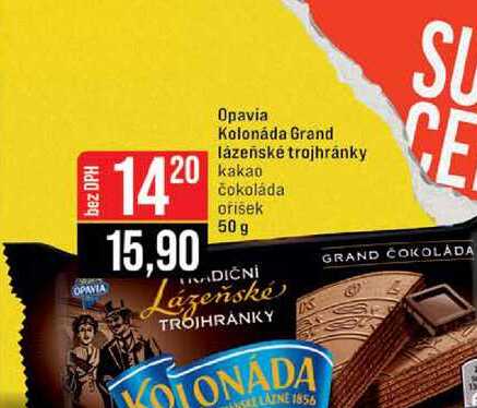 Opavia Kolonáda Grand lázeňské trojhránky čokoláda orisek 50 g 