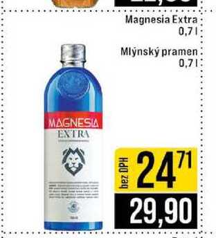 Magnesia Extra 0,7l Mlýnský pramen 0,7l
