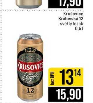 Krušovice Královská 12 světlý ležák 0,5l