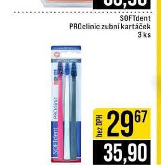 SOFTdent PROclinic zubní kartáček 3 ks 
