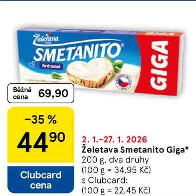 Želetava Smetanito Giga, 200 g 