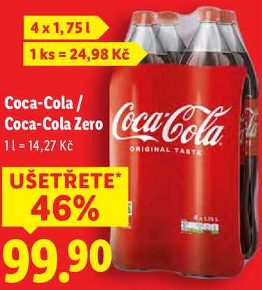 Coca-Cola/Coca-Cola Zero, 4x 1,75 l